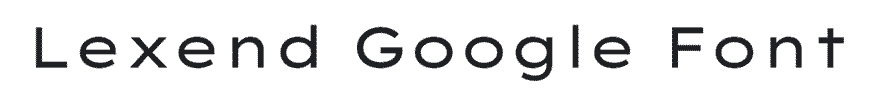 Lexend Wide Google Font Example