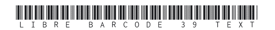 Libre Barcode 39 Font Example