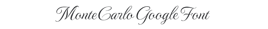 Monte Carlo Google Font Example