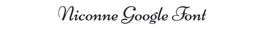 Niconne Google Font Example