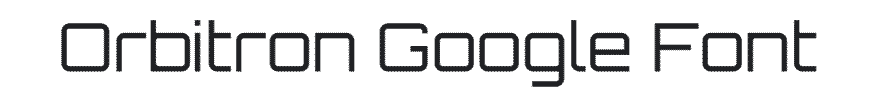 Orbitron Google Font Example