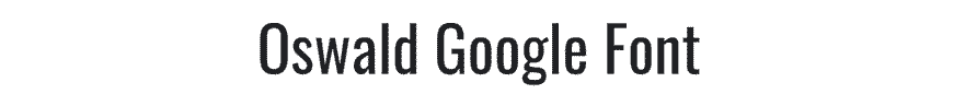 Oswald Google Font Example