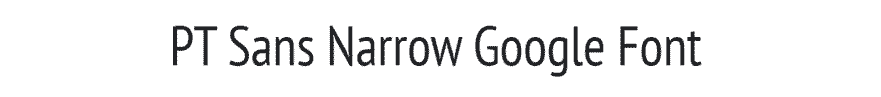 PT Sans Narrow Google Font Example