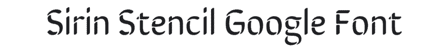 Serin Stencil Goole Font