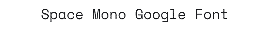 Space Mono Google Font Example