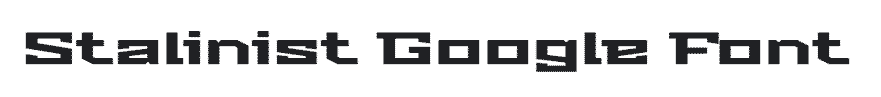 Stalinist Google Font Example
