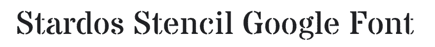 Stardos Google Stencil Font
