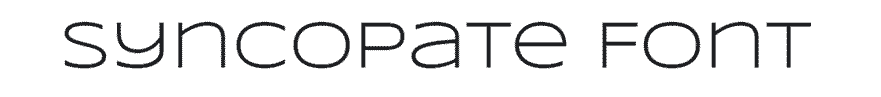 Syncopate Regular Google Font Example