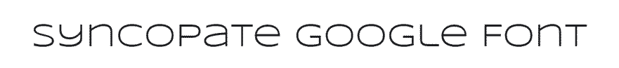 Syncopate Google Font Example