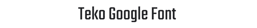 Teko Google Font Example