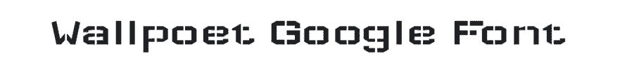 Wallpoet Google Font Example