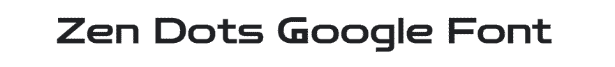 Zen Dots Google Font Example