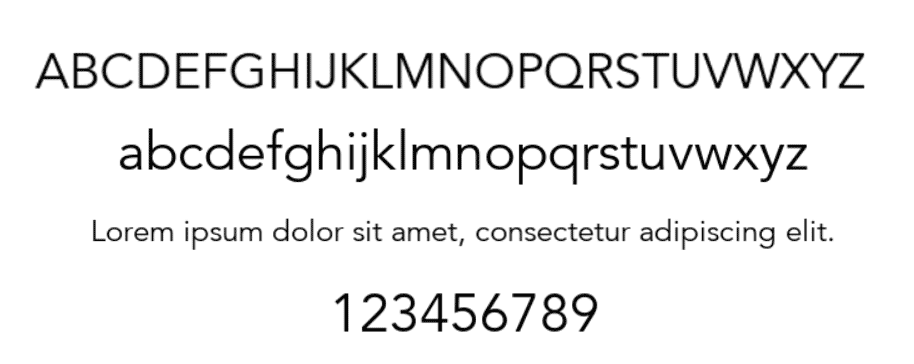 Avenir Font Example