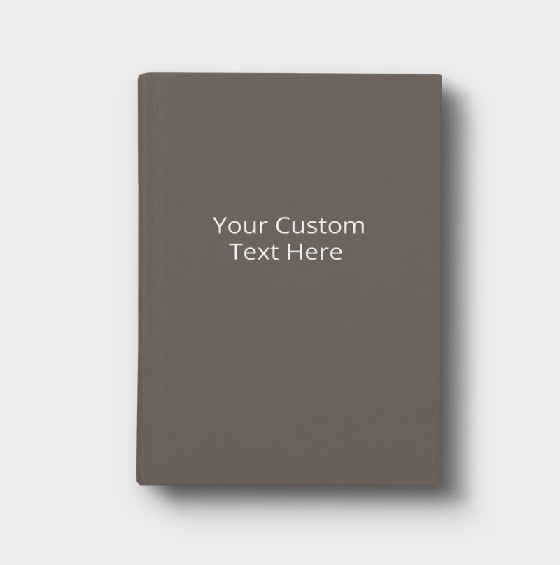 Text example for brown journal custom cover