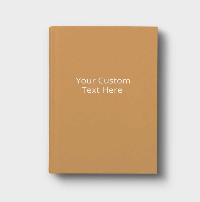 Burnt Orange Notebook With Custom Text Example