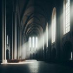 A Christian Church bathed in light and shadows