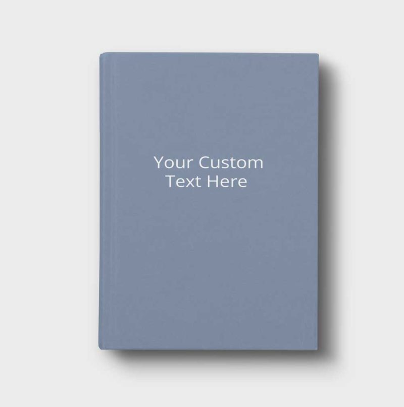 Cool Gray Custom Journal Cover Text Example