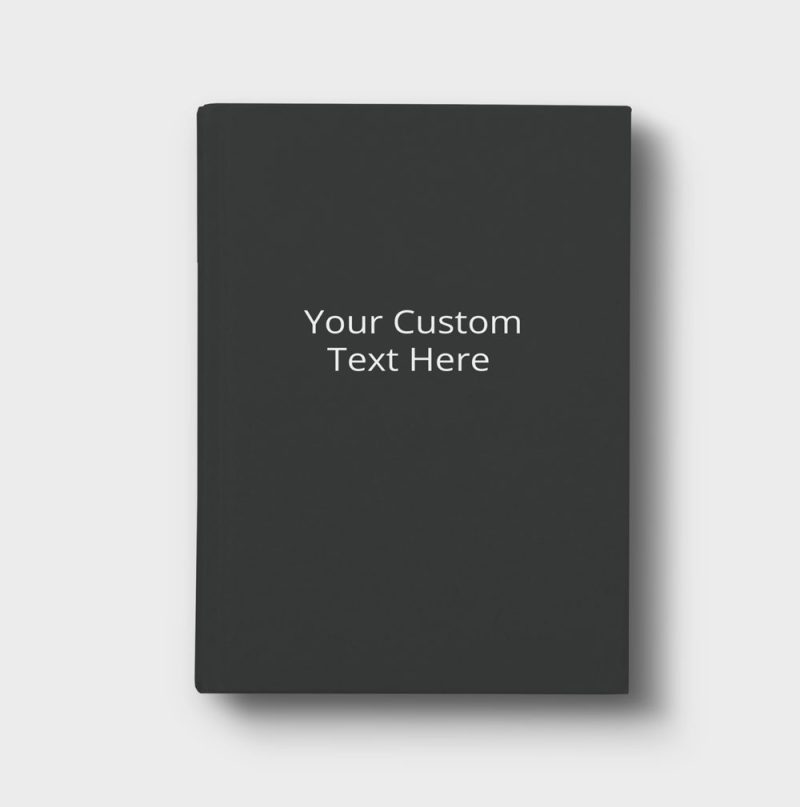 Text example for personalized dark brown notebook