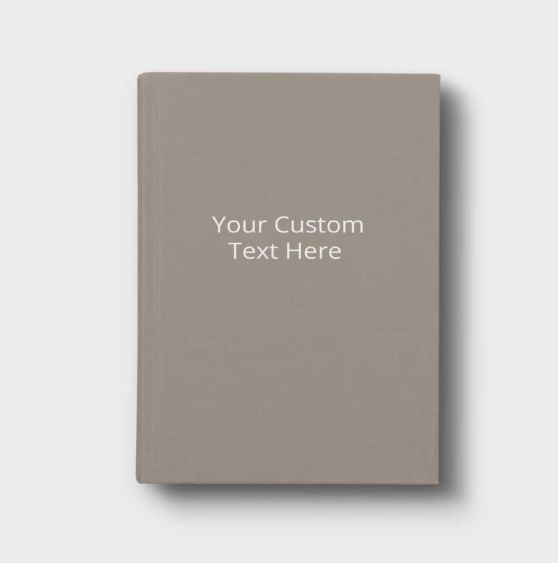 A5 Khaki Brown Notebook with Custom Text
