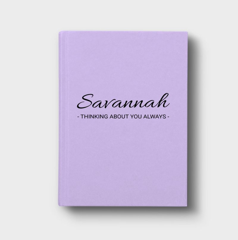 Periwinkle Pink Journal With Personalized Cover