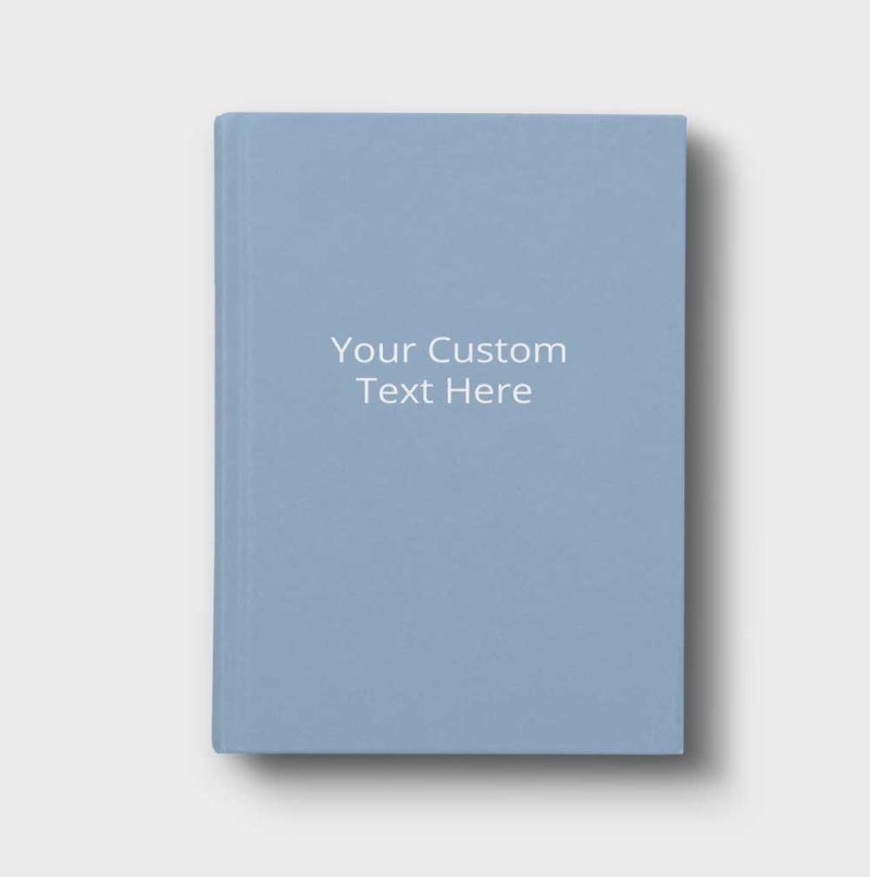 Powder Blue Notebook Custom Text Example