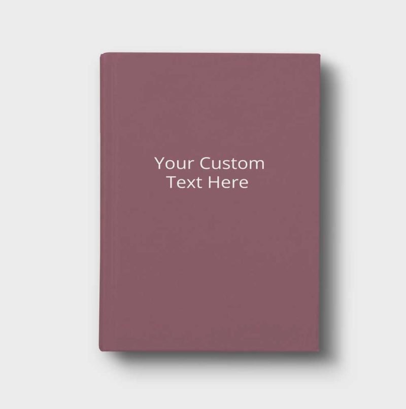 Rose Taupe Notebook Custom Text Example