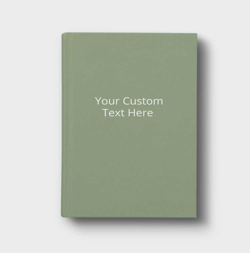 Sage Green Notebook Custom Text Example