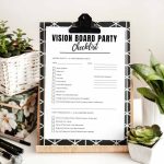 Vision board party checklist header