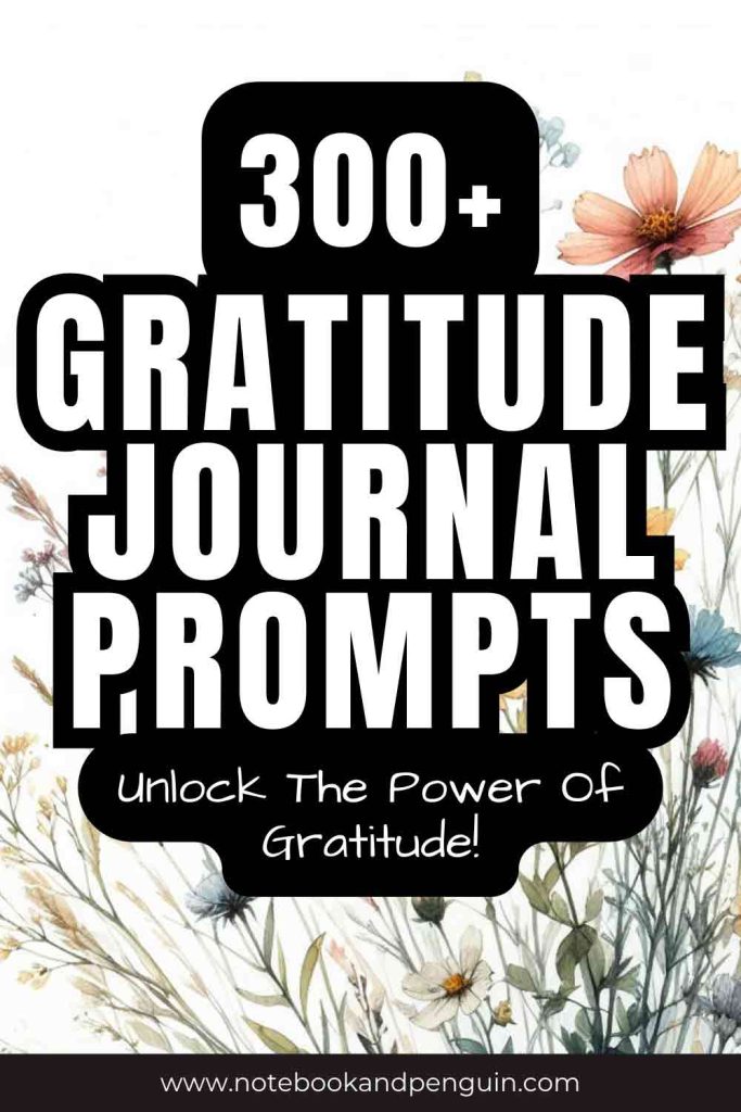 Gratitude journal prompts Pinterest pin
