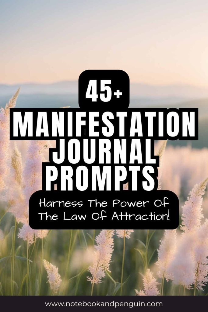Manifestation journal prompts Pinterest pin