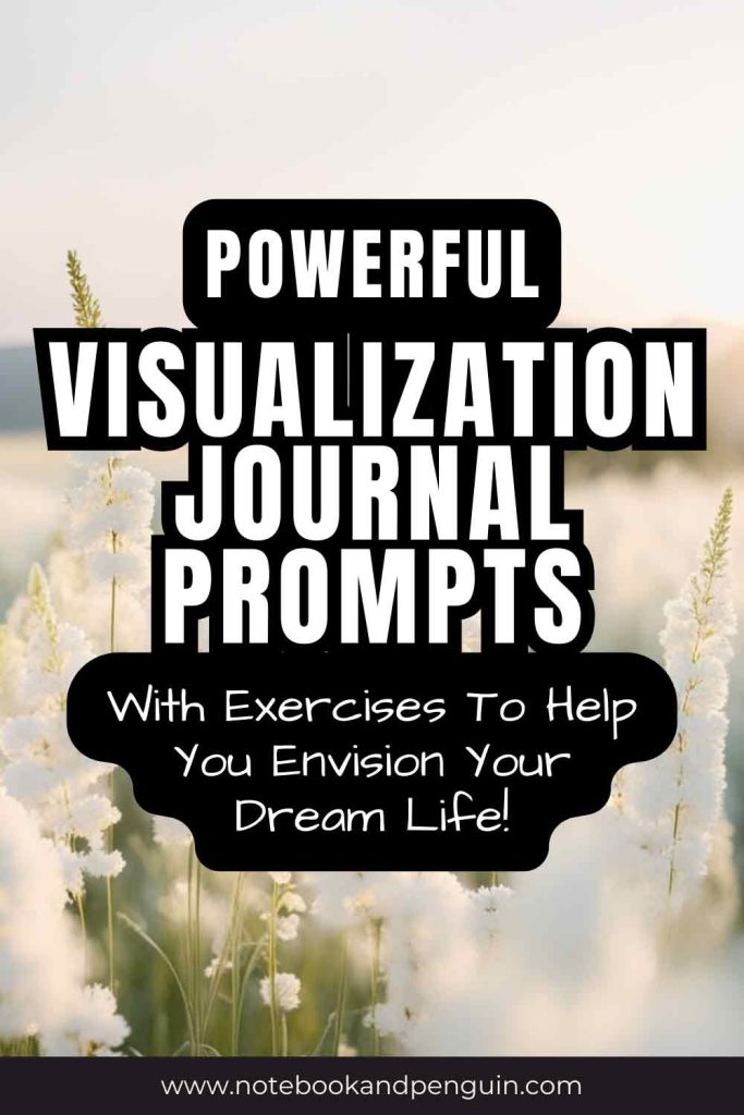 Visualization journal prompts and exercises Pinterest pin