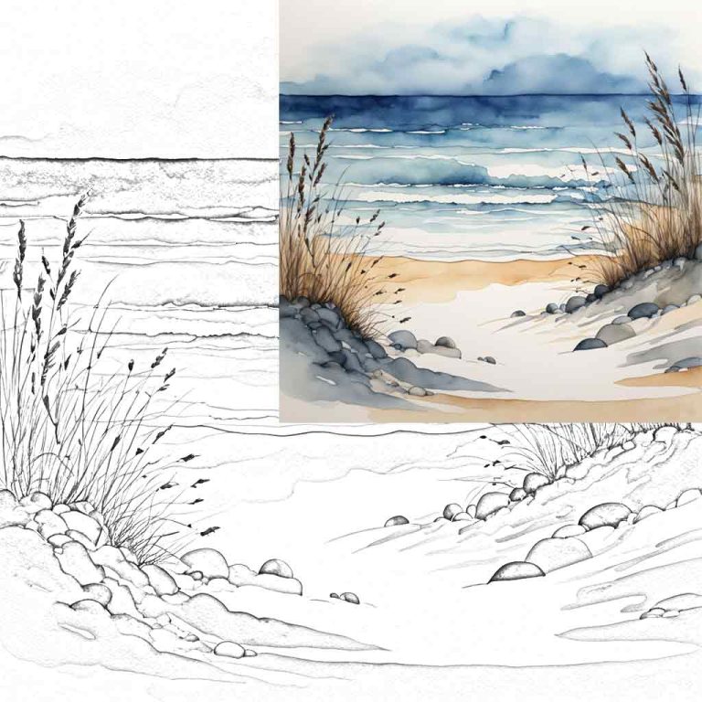 How to create a watercolor coloring book