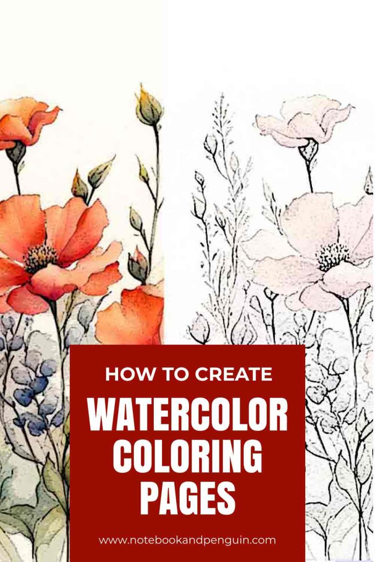 How To Create Watercolor Coloring Books To Sell (Easy Way)