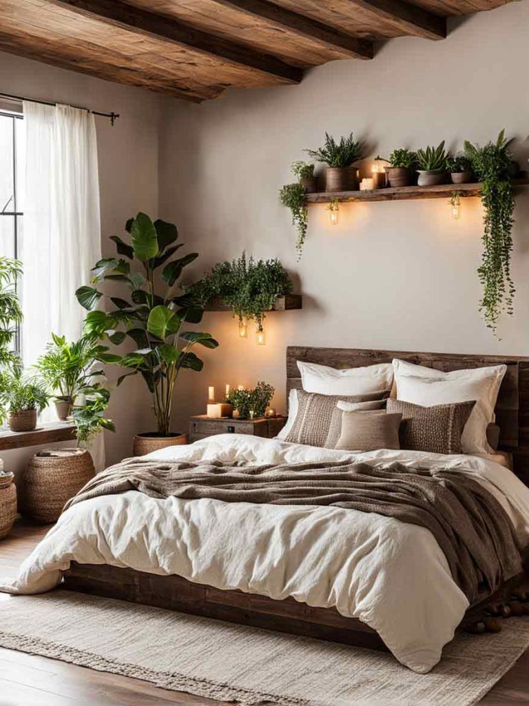 Beige and brown bedroom color scheme