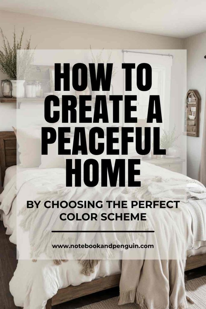 How to choose the best color scheme for a peaceful home Pinterest pin