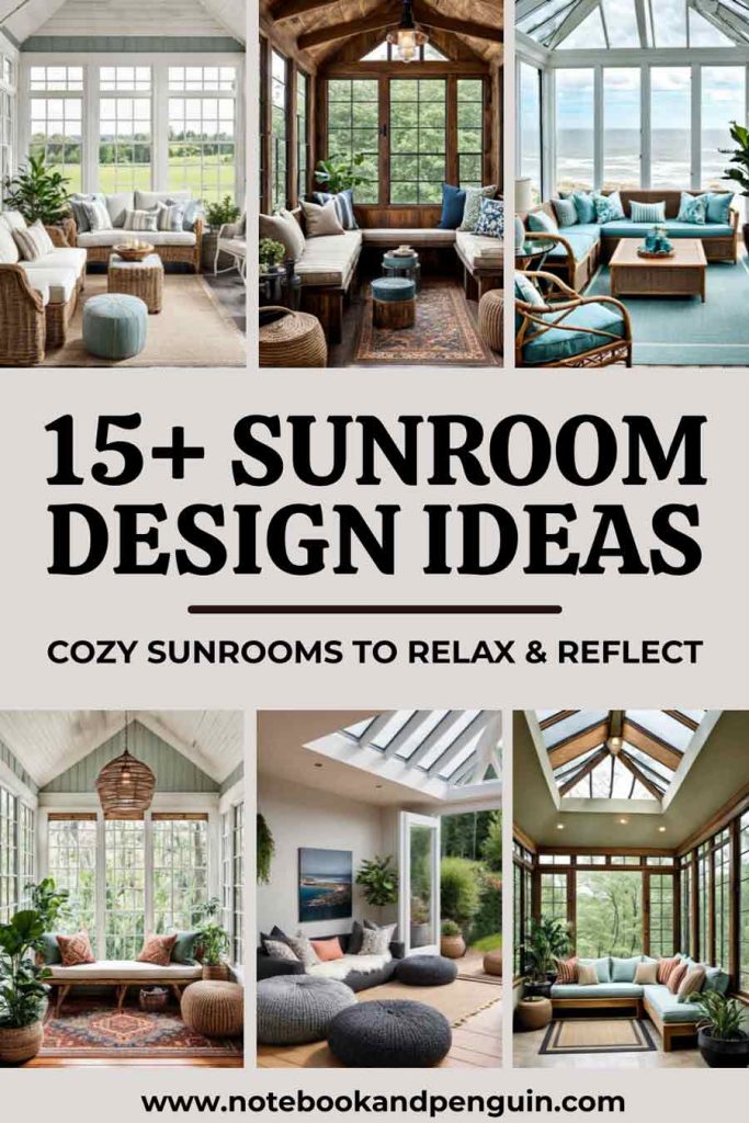 Cozy sunroom design ideas Pinterest pin