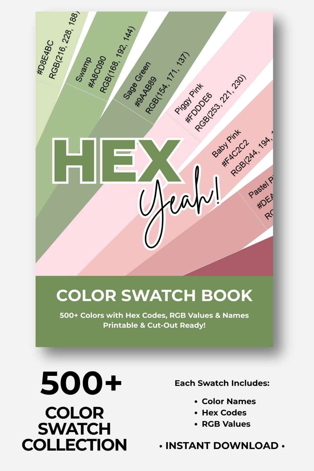 Hex Color Code Printable PDF Book