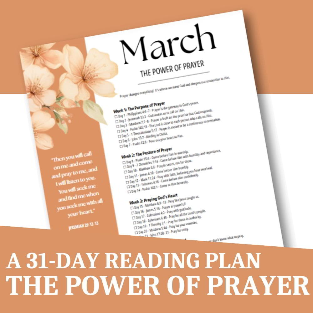 March Bible reading plan PDF - Free download