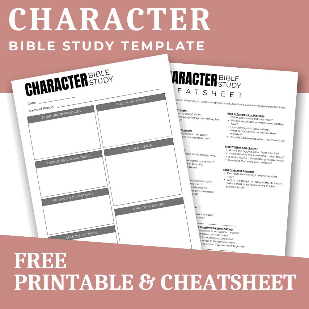 Character Bible Study PDF Template 