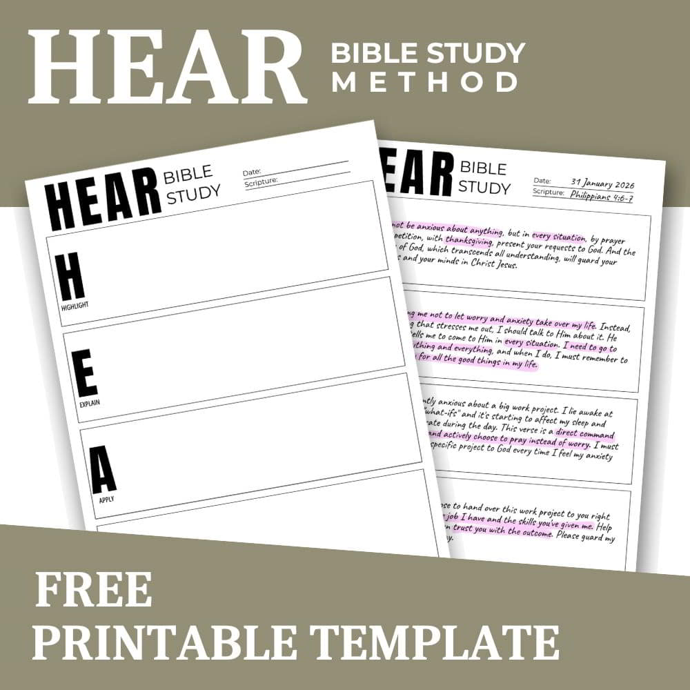 Hear Bible Study Method PDF Template