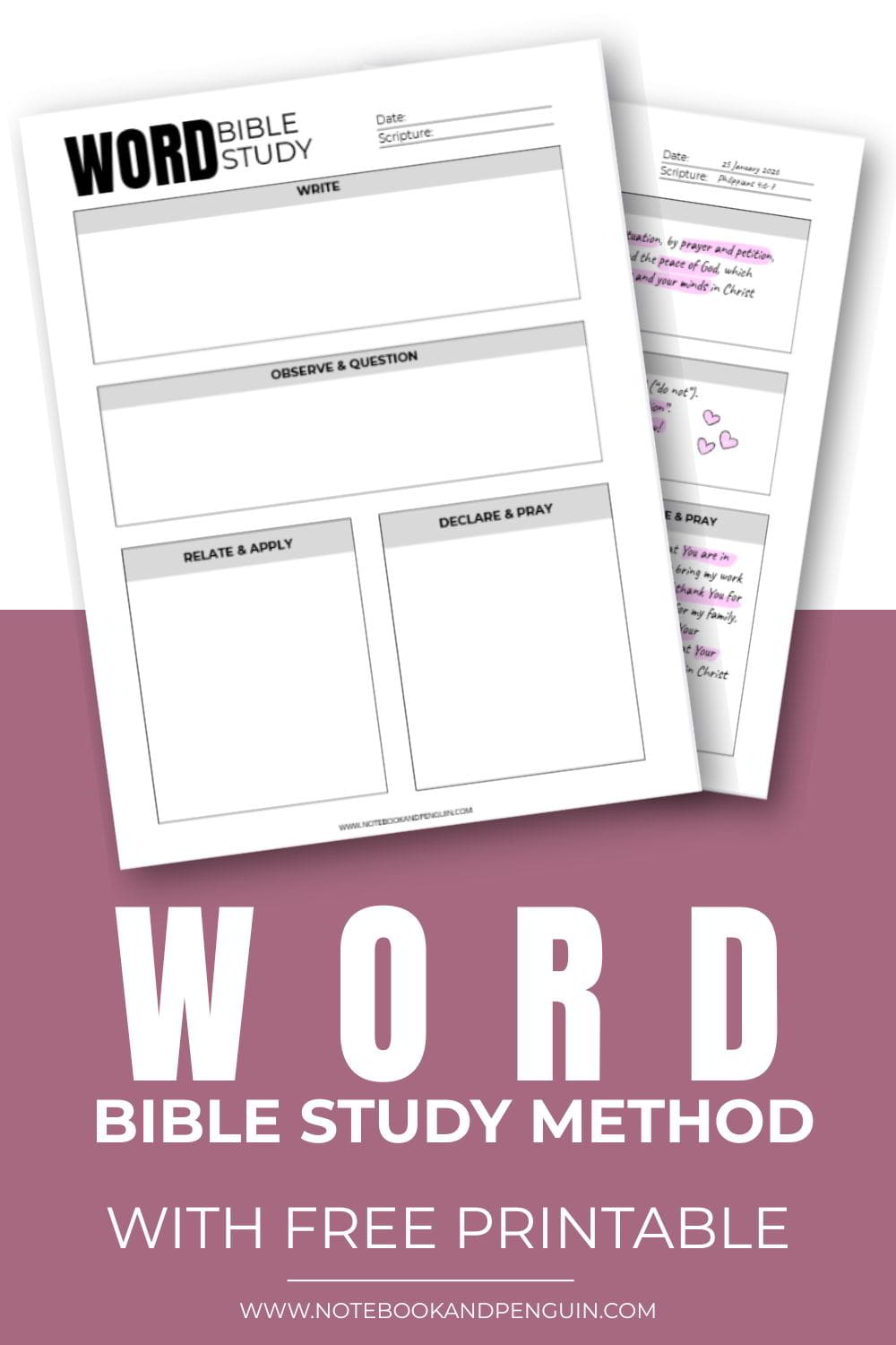 Word Bible Study Method Pinterest Pin