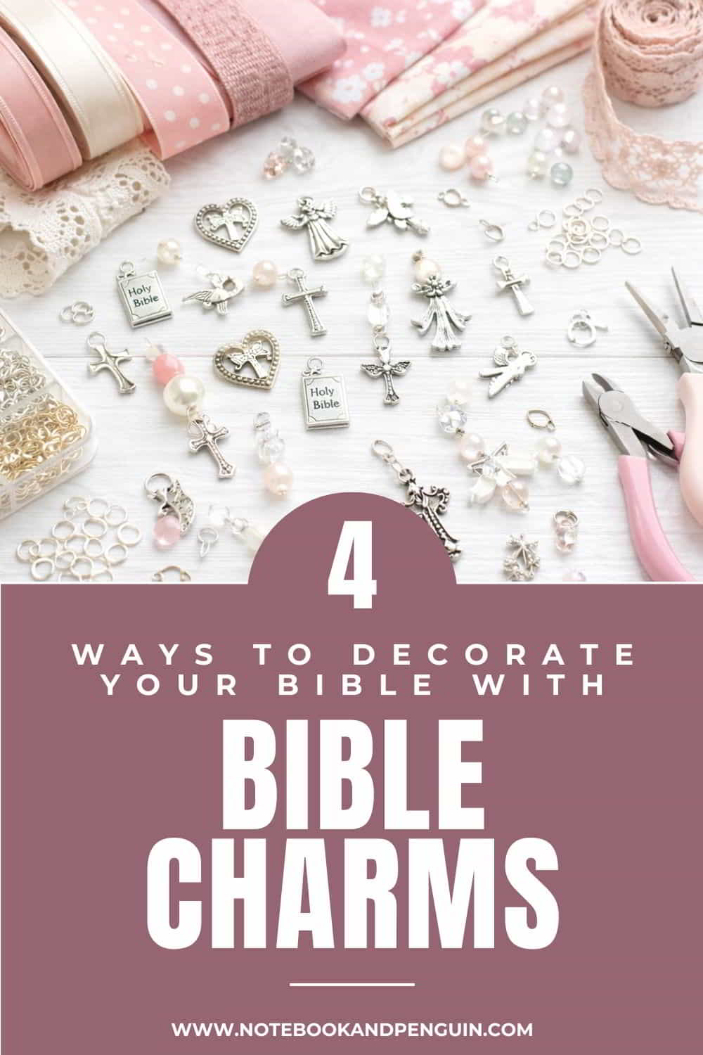 4 Ways to decorate your bible with Bible charms