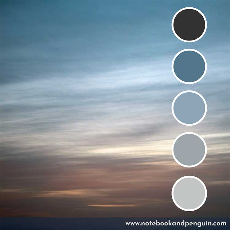 dusk blue and gray color palette