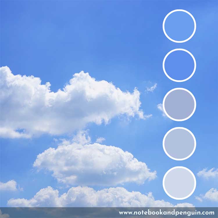 Sky blue and gray color combinations